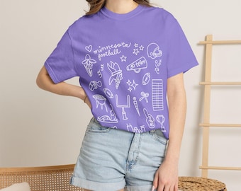 Minnesota Football T-shirt | Comfort Colors | Doodle Design Shirt