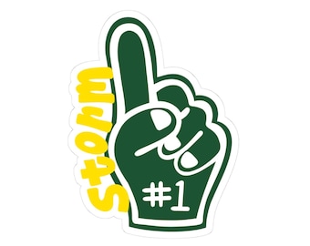 Pegatina Seattle Storm / Pegatina de dedo de espuma n.° 1 del equipo / WNBA