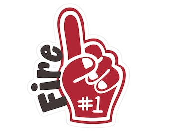 Pegatina del Portland Fire / Pegatina del equipo número 1 en forma de dedo de espuma / WNBA