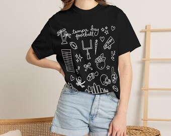 Tampa Bay Football T-shirt | Comfort Colors | Doodle Design Shirt