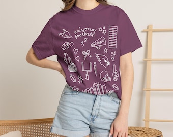 Arizona Football T-shirt | Comfort Colors | Doodle Design Shirt