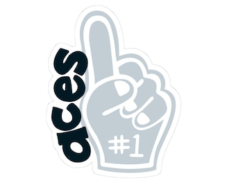 Pegatina de las Las Vegas Aces / Pegatina de espuma para dedo #1 del equipo / WNBA