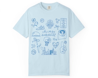 Camiseta Chicago Sky Basketball Doodle / Comfort Colors / WNBA
