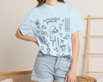 Tennessee Football T-shirt | Comfort Colors | Doodle Design Shirt