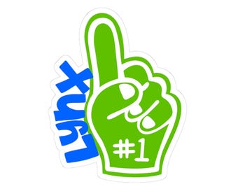 Pegatina de Minnesota Lynx / Pegatina de espuma para dedo #1 del equipo / WNBA