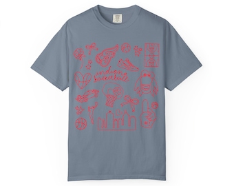 Camiseta Indiana Fever Basketball Doodle / Comfort Colors / WNBA