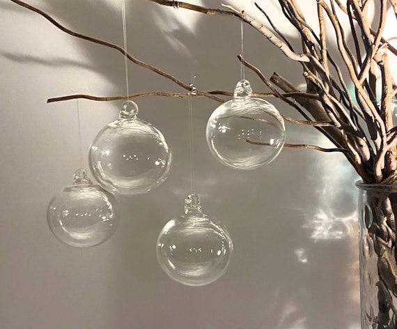 Clear Glass Ball Ornaments Various Sizes | Etsy