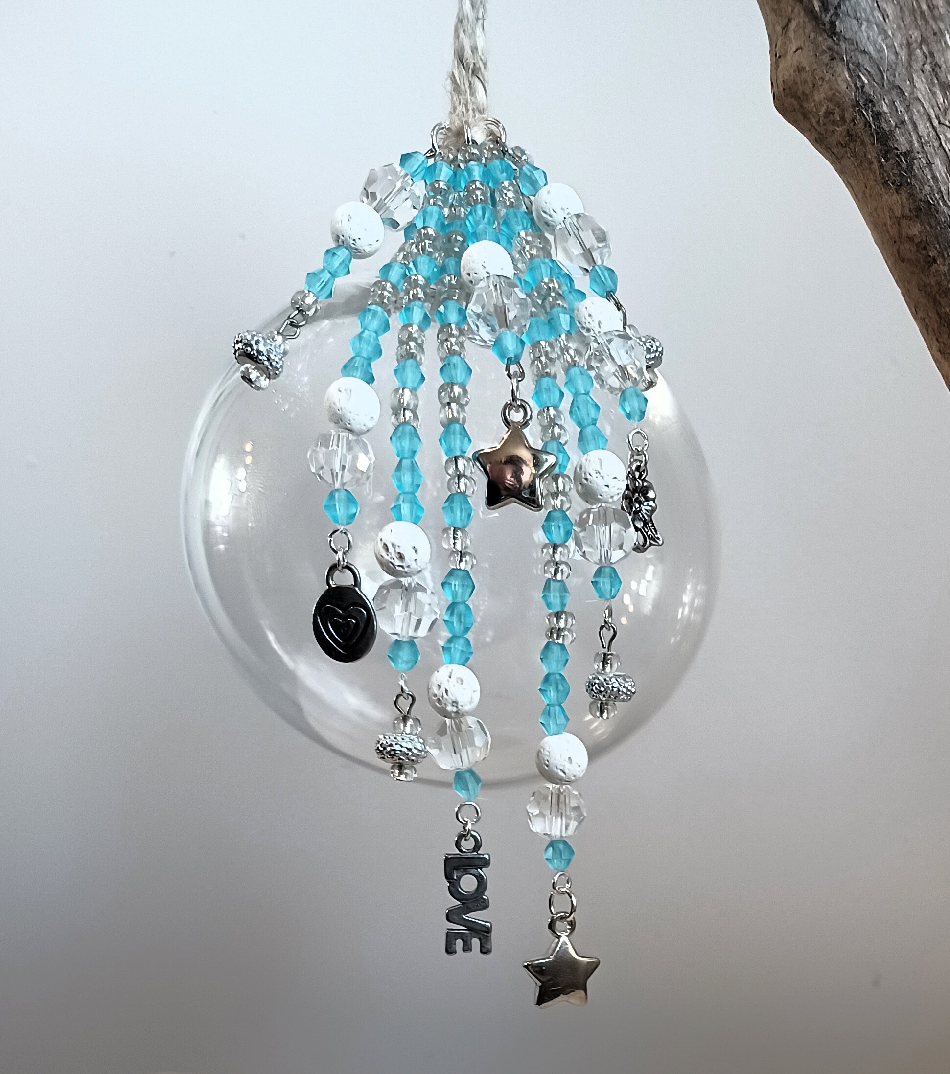 Blue Lava Whimsy Ball Ornament
