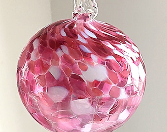 Large Pink Glass Ornament
