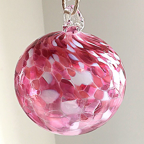 Large Pink Glass Ornament