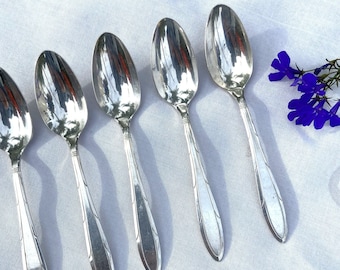 Spoons, Vintage Demitasse, Coffee, Espresso, Nobility Silverplate, Oneida, Reverie, c. 1937, Hostess Gift, Gift for Her, Tea Lover's Gift