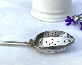 Tea Infuser/Strainer Spoon, Vintage Nasco Silverplate, U.S.A., Tea-Lover Gift, Gift for Friend,