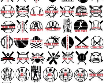 Baseball svg, Baseball mom svg, Baseball personalizzato svg, Baseball Team Svg, Baseball Font Svg, Baseball Split Monogram svg, Cricut e Silhouette