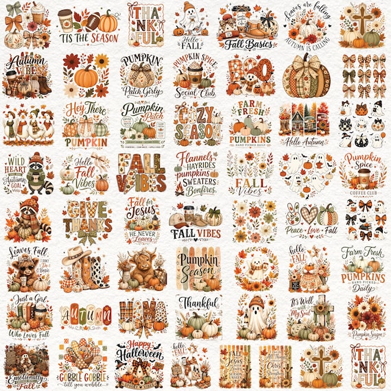 Fall PNG,Autumn PNG,Thanksgiving PNG,Pumpkin Season Png,Christian Fall Png,Ghost Png,Farmhouse Decor Png,Cozy Season Png,Digital Download
