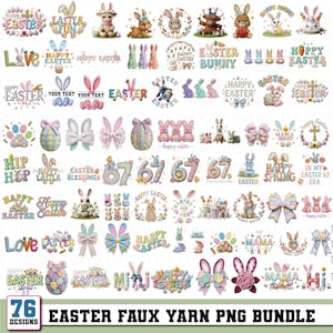 Faux Garn Ostern Png, Faux Garn Häkeln Ostern PNG, Preppy Ostern Png, Frohe Ostern, Kokette Ostern, Knüpfen Garn Ostern PNG, Digitaler Download