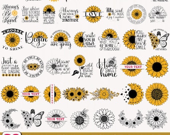 Sunflower svg,Floral Quotes svg,Sun Svg,Summer Svg,Flower svg,Inspirational Sunflower SVG,Floral arrangement svg,Cricut & Silhouette