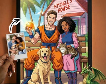 Benutzerdefinierte Dragon Ball inspiriertes Porträt | Personalisierte Anime Power Aura Kunstwerk | Digitaler Download