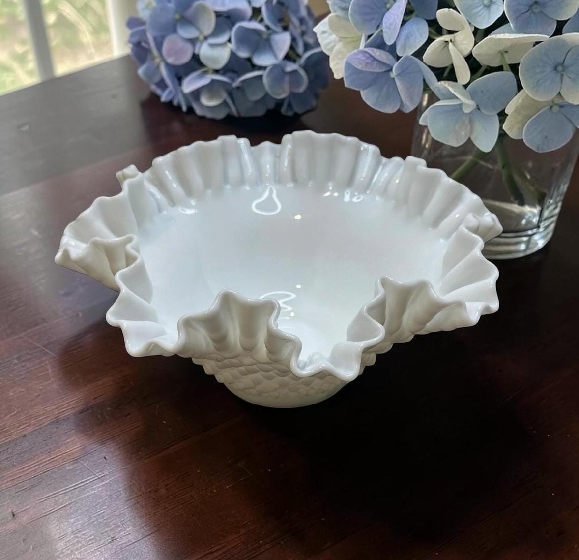 White Fenton Glass - Etsy