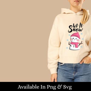 Let It Snow Snowman Svg, Winter Sublimation Design (Digital Download)