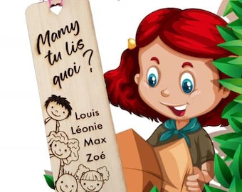 Marcapáginas de madera personalizado: regalo para Navidad, cumpleaños y vacaciones.