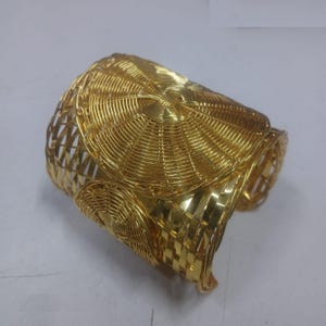 Gold Plated Brass Bangle Bracelet Spider Cuff Bangle Bracelet Handade Brass Bangle Statement Boho jewelry Gift for Sale.