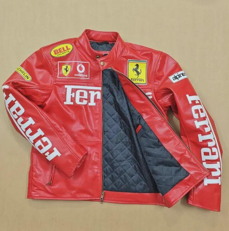 Leather ferrari jacket - Etsy 日本