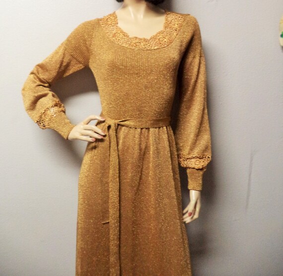 Vintage 60's -70's Wenjilli Lurex Metallic knit M
