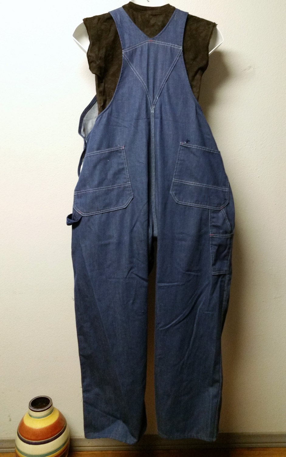 Vintage 70s Montgomery Ward Blue Bib Overalls up to 46 - Etsy