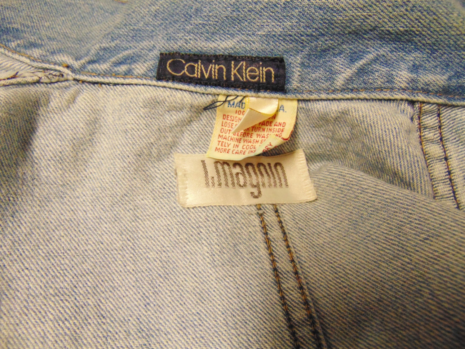 Vintage 80's Calvin Klein I Magnin Denim Jacket Sz - Etsy