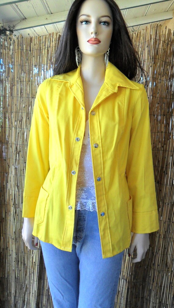 Vintage 70's RARE DITTOS- Groovy Yellow Denim Jac