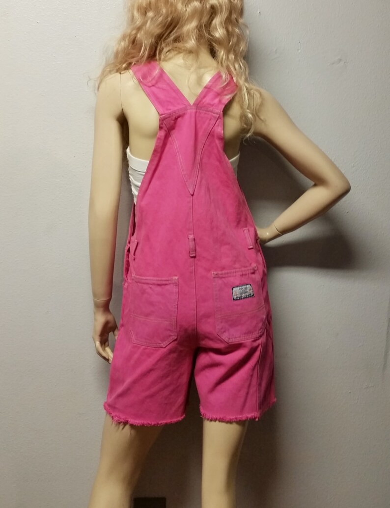 Shortalls Overalls Hand Dyed In pink Shorts Romper Etsy
