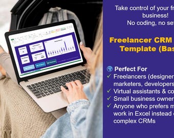 Plantilla de Excel para CRM de Freelancers: Seguimiento de clientes, proyectos e ingresos (Básica)