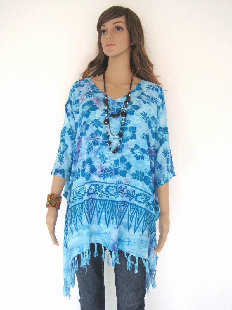 Maternity Dress Pregnant Dress Tunic Dress Kaftan Dress Womens Dresses Batik Dress Caftan Dress Beach Coverup Plus Size Turquoise