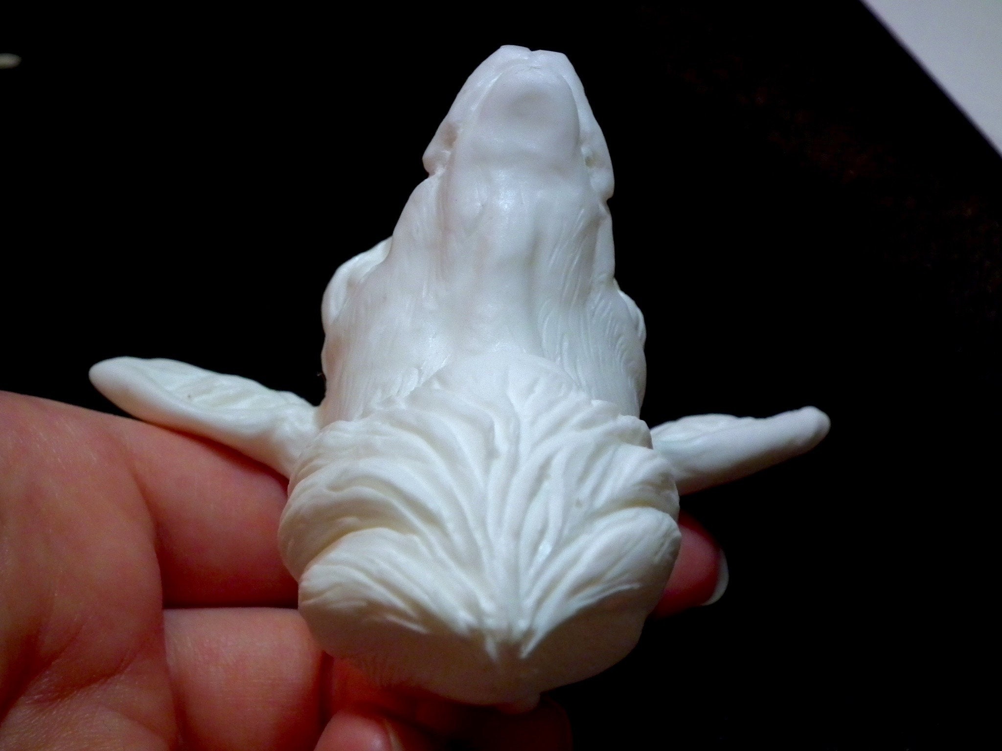 large white resin deer head