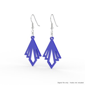 25 Geometric Earrings STL File Collection: 3D Print-Ready Jewelry Designs image 2