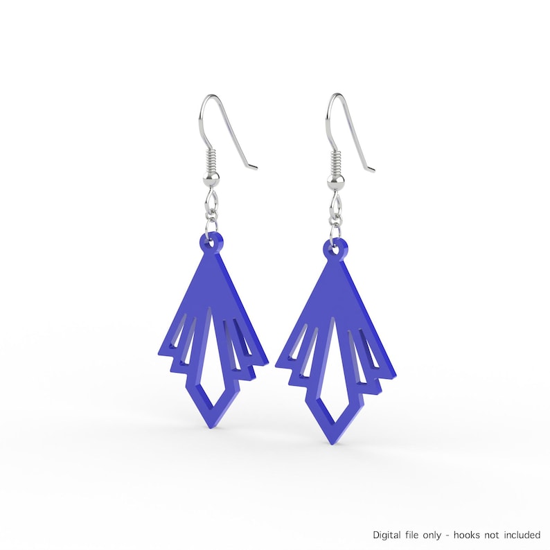 25 Geometric Earrings STL File Collection: 3D Print-Ready Jewelry Designs image 2