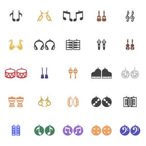 25 Music Earrings STL File Collection: 3D Print Jewelry Designs