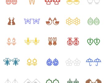 25 Spring Earrings STL File Collection: 3D Print Jewelry Designs