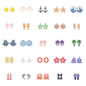 25 Summer Earrings STL File Collection: 3D Print Jewelry Designs