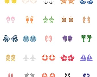 25 Summer Earrings STL File Collection: 3D Print Jewelry Designs