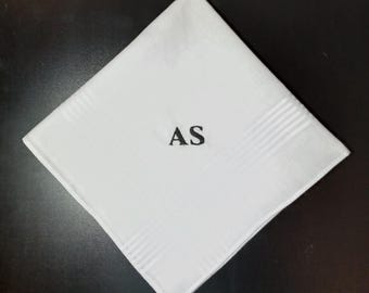 Monogrammed Cotton Handkerchief: Personalized Gift
