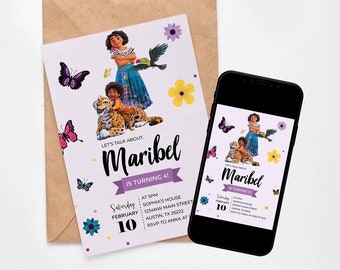 Encanto Birthday invitation, Encanto Birthday digital, encanto birthday invitation maribel, encanto maribel antonio, Encanto birthday, print