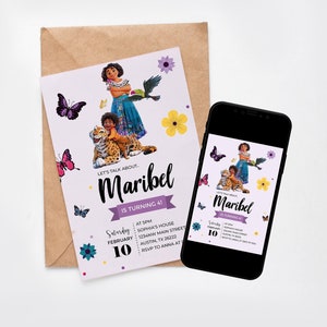 Encanto Birthday invitation, Encanto Birthday digital, encanto birthday invitation maribel, encanto maribel antonio, Encanto birthday, print