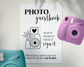 polaroid guest book sign, polaroid guest book, polaroid guest book template, wedding polaroid guest book, wedding signs, instant download
