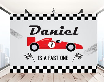 Cars birthday backdrop, Cars birthday decoration, Two fast car, Birthday Backdrop, red car birthday backdrop, digital file, fast car, print