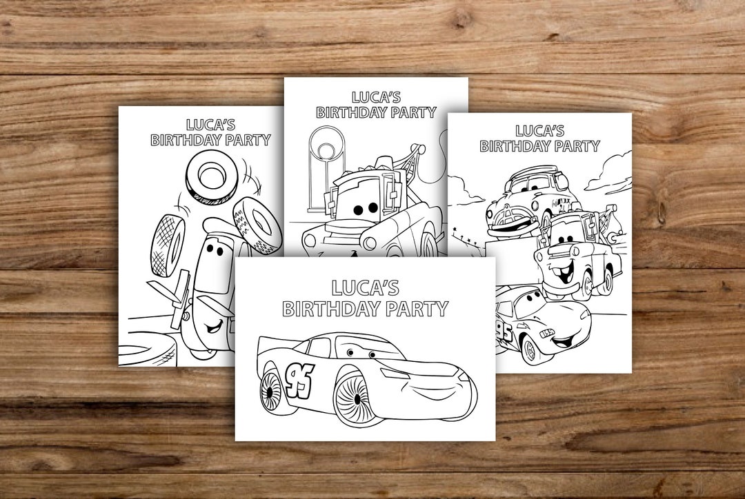 Cars Birthday Coloring Pages, Race Car Coloring Pages, Custom Activity