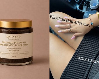 Savon noir éclaircissant, résistance maximale, gel douche à base de plantes, teint unifié 250 g