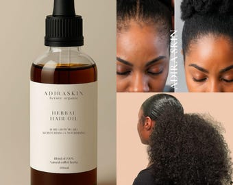 Herbal hair growth oil, organic , Ayurvedic, chebe oil