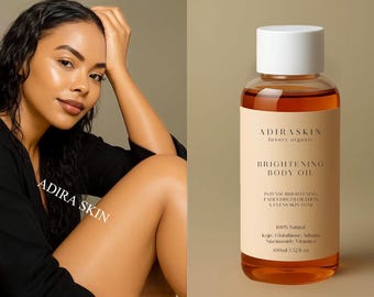 Niacinamide- en kojic-lichaamsolie, verhelderende olie, vitaminerijke, egale, heldere en vlekkeloze huid
