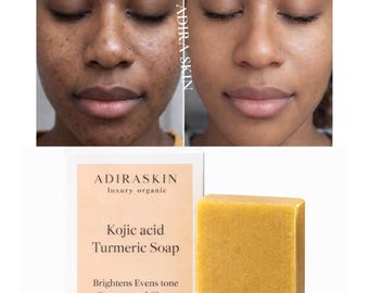Kojic Acid Turmeric Soap Bar, Skin Brightening, Even Tone, Spotless Skin